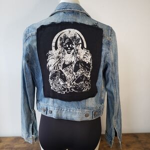Vintage Levis Levi Strauss Jeans Upcycled Denim Jean Jacket w Back Patch
